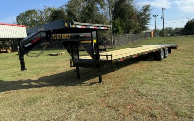 32′ gooseneck flatbed w/10000 # axles & neck deck