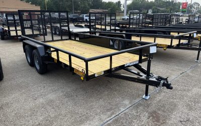 77″ x 14′ tandem axle utility w/brakes